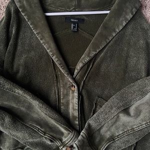 Forever 21 Forrest Green Fuzzy Jacket